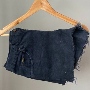 Vintage Lee Cutoff Black Jean Shorts